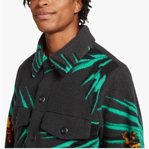 Nike Men's Lebron James Tropical Sherpa Button up Jacket Size XXL - Picture 3 of 15